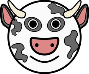 Circle Cow Head Clip Art